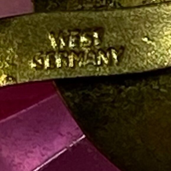 Vintage Signed West Germany Pink Faceted Lucite Flower Brooch Mid-Century - Picture 14 of 14